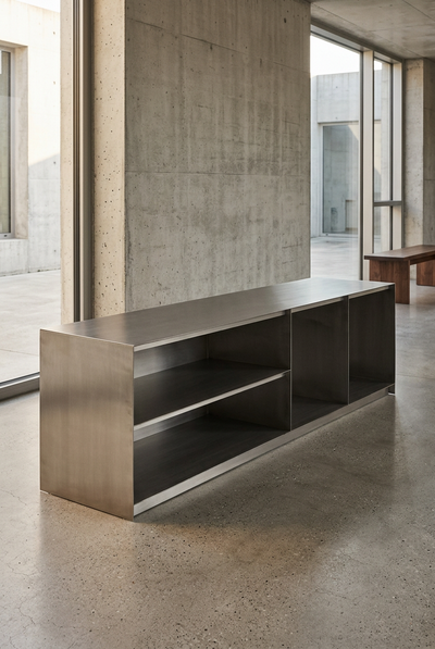 Facet Slab — Brushed 304 Stainless Steel