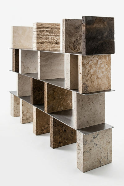 Strata Divide — Volcanic Stone + Brushed Stainless Steel