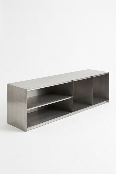 Facet Slab — Brushed 304 Stainless Steel