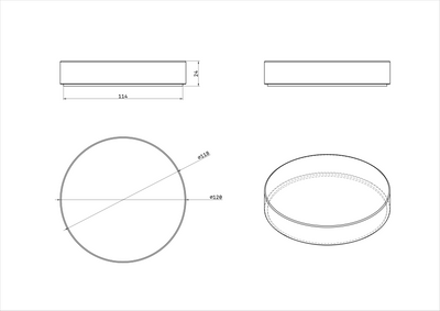 Round Travertine Table - Mesa Redonda Travertino