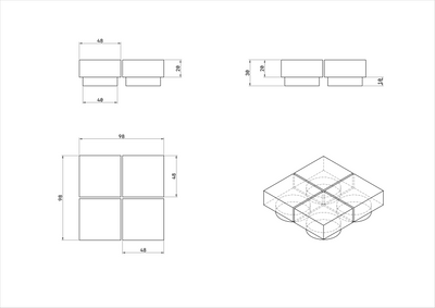 SS-02 Coffee Table - Mesa Lateral SS-02