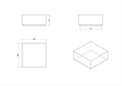 SS-05 Square Table - Mesa Cuadrada SS