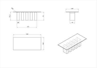 SS-07 Dining Table - Comedor SS-07