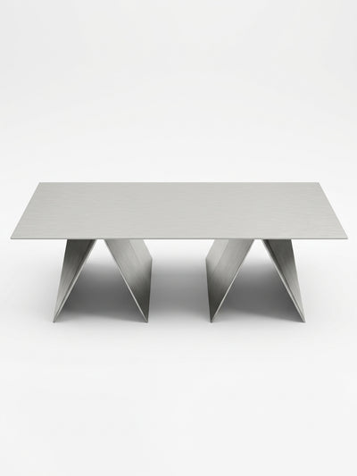 Facet Slab — Stainless Steel