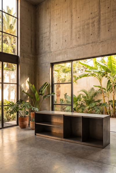 Facet Slab — Brushed 304 Stainless Steel