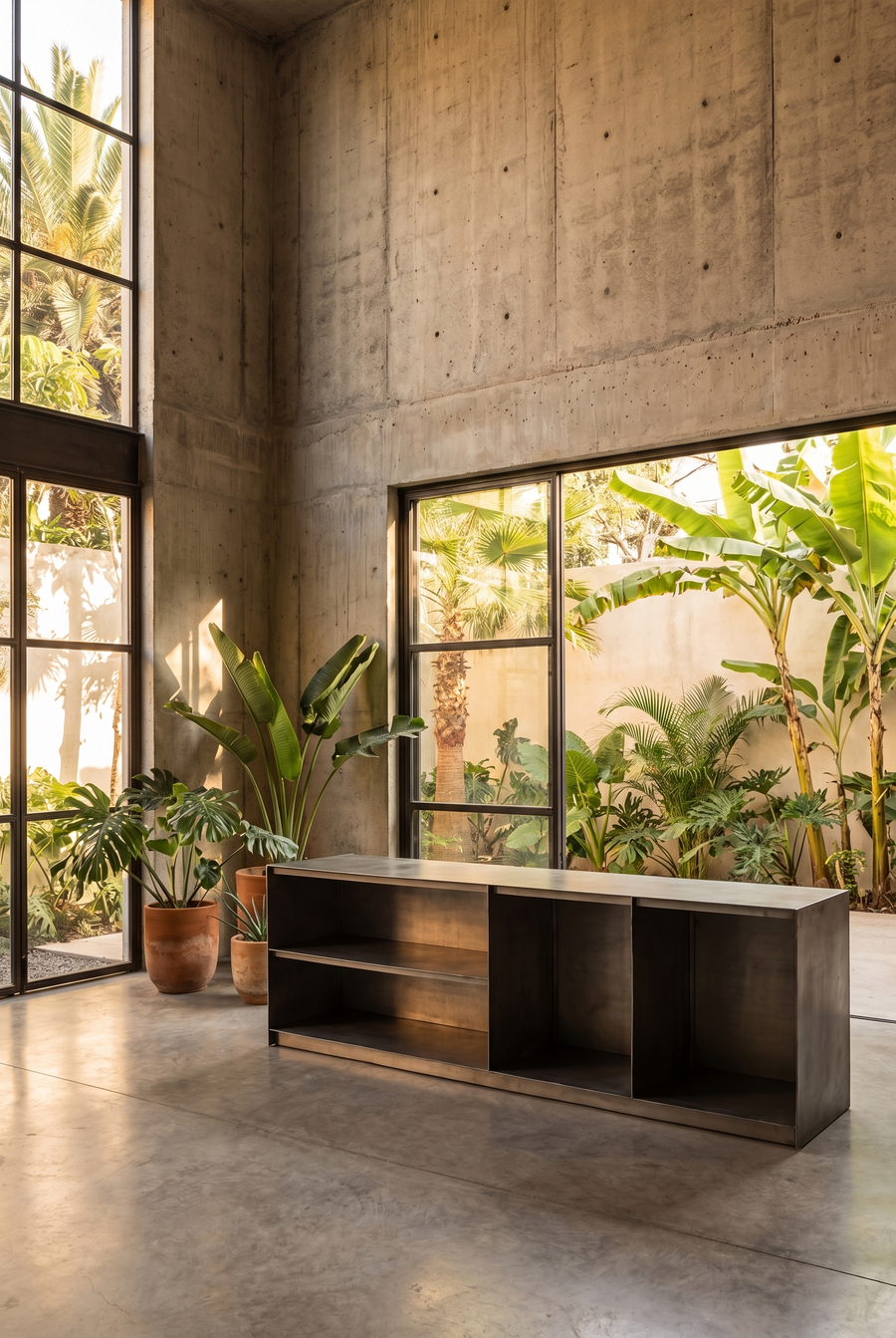 Facet Slab — Brushed 304 Stainless Steel