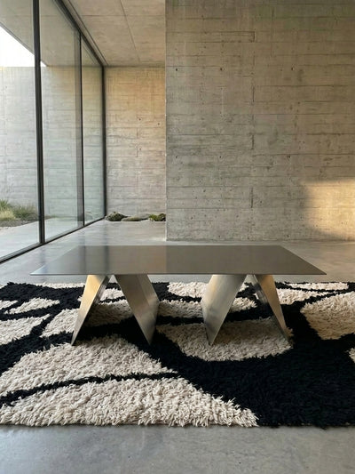 Facet Slab — Stainless Steel