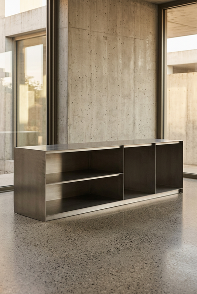 Facet Slab — Brushed 304 Stainless Steel