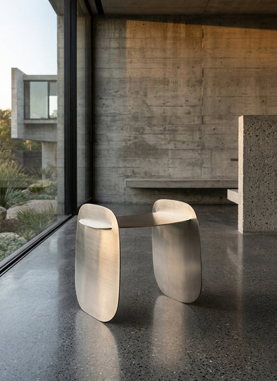 The Fold Pedestal — Brushed Stainless Steel