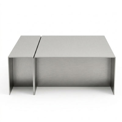Shifted Slab — Brushed Stainless Steel