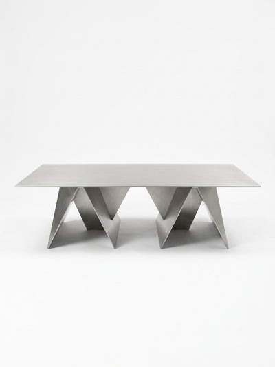 Facet Slab — Stainless Steel