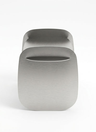 The Fold Pedestal — Brushed Stainless Steel