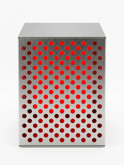 Lumen Obelisk — PVD Steel & Volcanic Stone