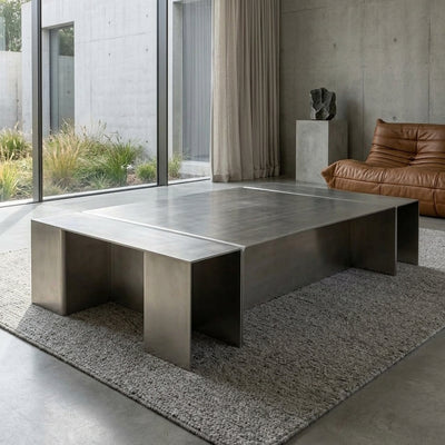 Shifted Slab — Brushed Stainless Steel