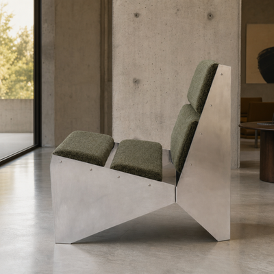 Cohen Chair — Brushed Stainless Steel