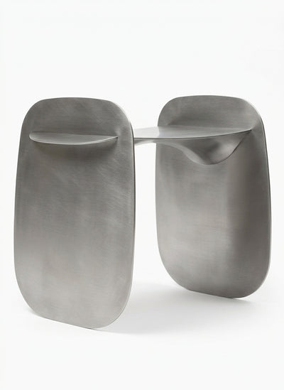 The Fold Pedestal — Brushed Stainless Steel