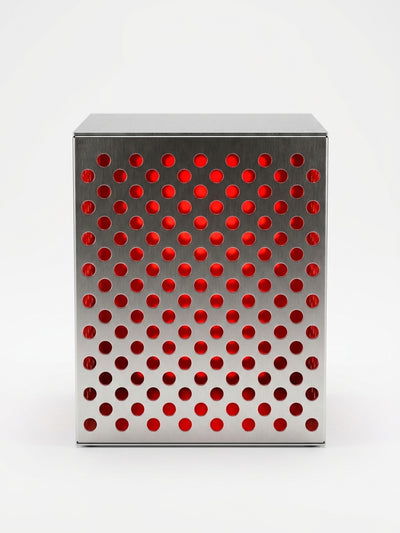 Lumen Obelisk — PVD Steel & Volcanic Stone