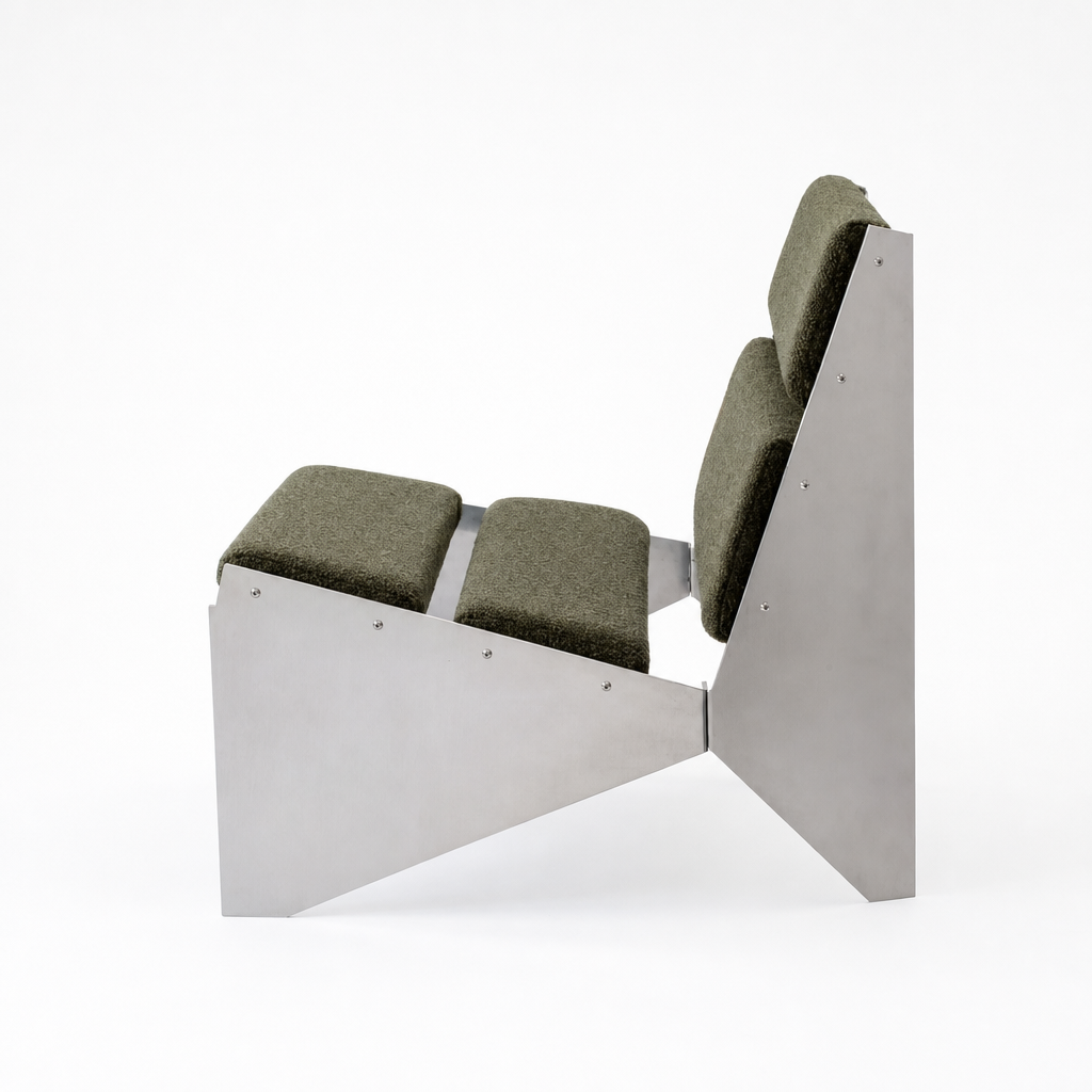 Cohen Chair — Brushed Stainless Steel