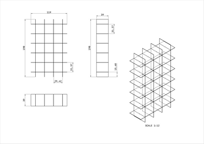 STL-005 Bookshelf - Librero STL-005