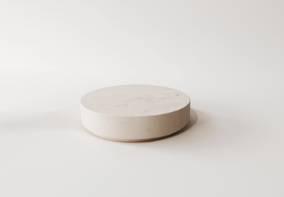 Round Travertine Table - Mesa Redonda Travertino