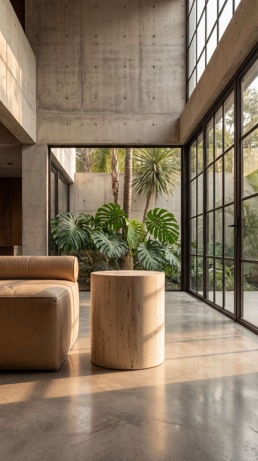 Side Table Cil - Mesa Lateral Cil Travertino