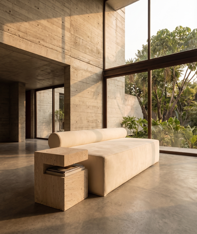 Side Table Mag - Mesa Lateral Mag Travertino