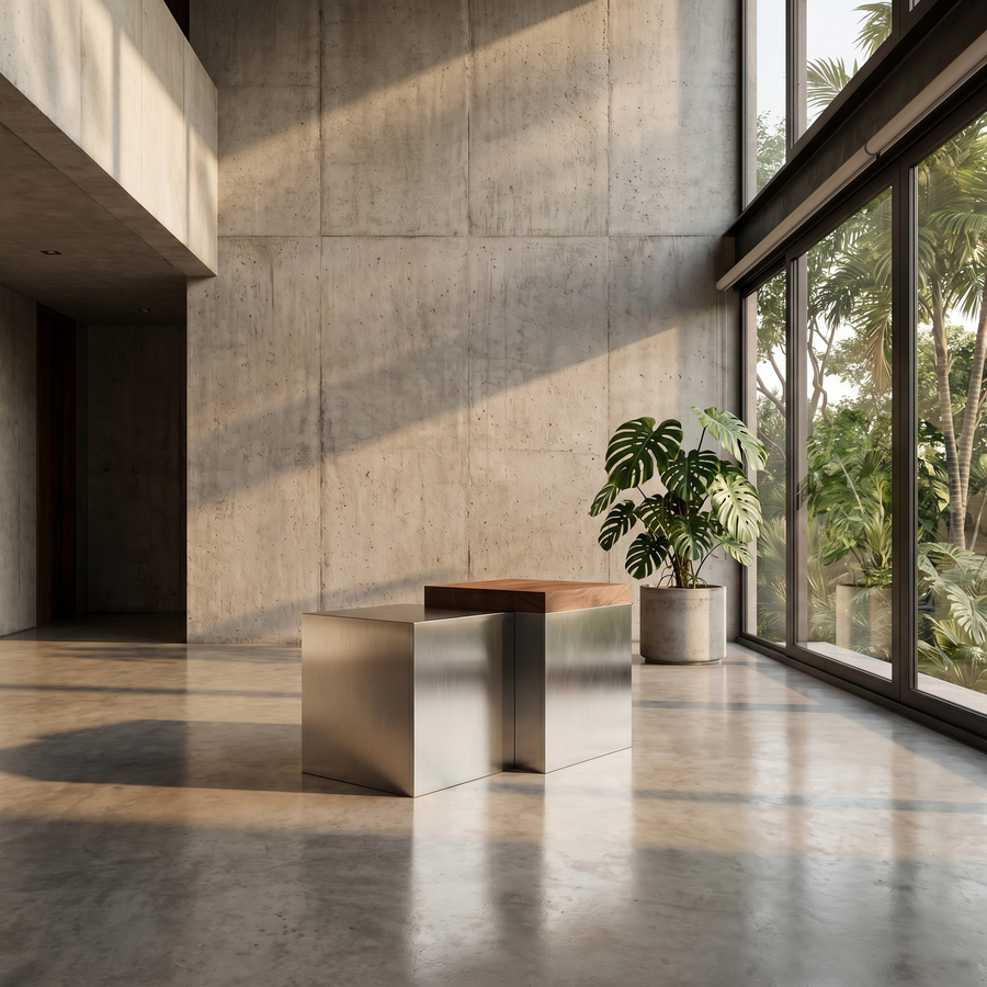 SS- Walnut Side Tables - Mesa Lateral Nogal