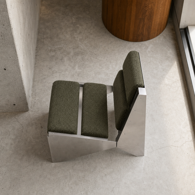 Cohen Chair — Brushed Stainless Steel